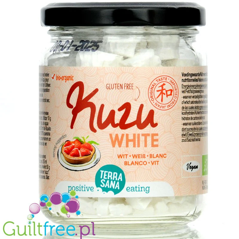 TerraSana Kuzu White, kuzu białe bryłki, japoński organiczny vege zagęstnik