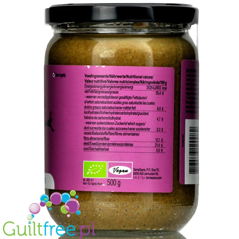 Terrasana Tahin Dark 0,5KG ciemna pasta sezamowa 100% - Image 4