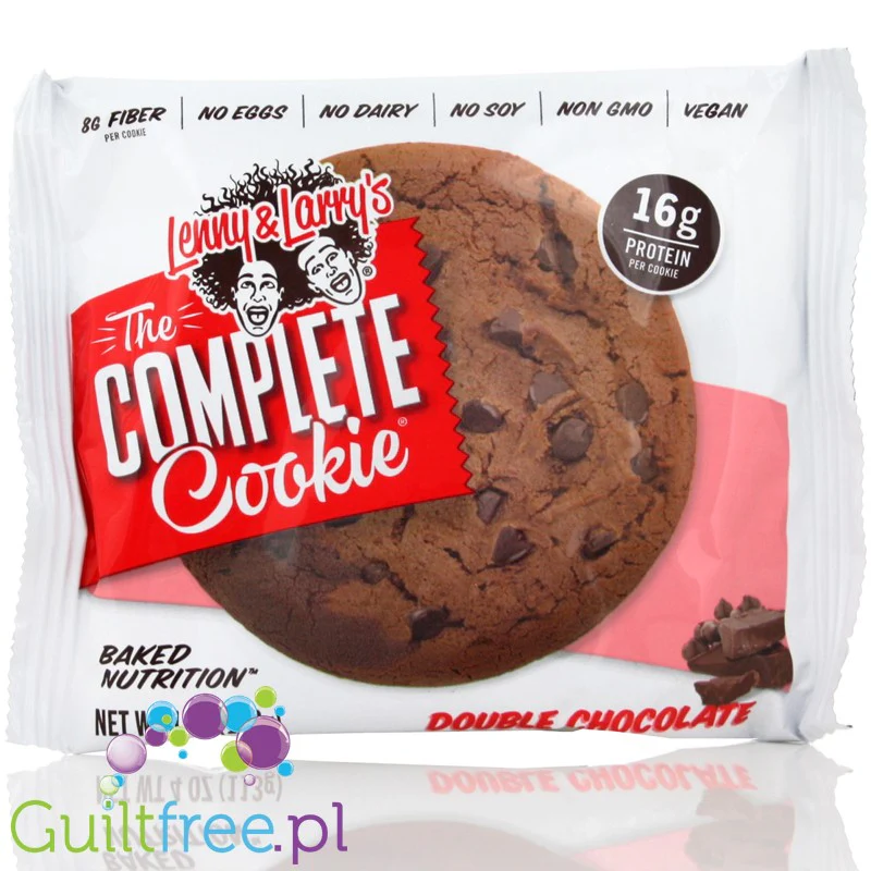 Lenny & Larry Complete Cookie, Double Chocolate - Wegańskie Ciacho Proteinowe 16g białka Podwójna Czekolada