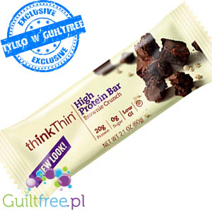 Think! Brownie Crunch - naturalny baton proteinowy bez cukru - Image 3
