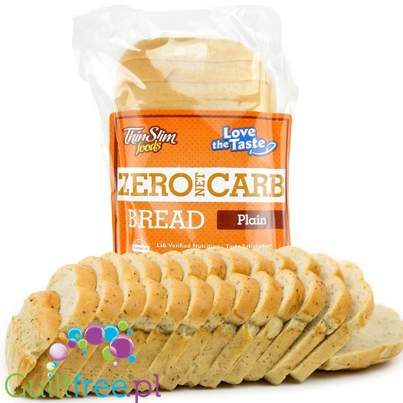 ThinSlim Zero Carb Bread, Plain - proteinowo-błonnikowy keto chleb bez węglowodanów  45kcal