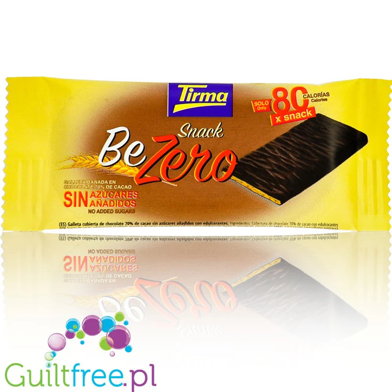 BeZero Snack Chocolate de Cacao 80kcal - zbożowy wafelek w ciemnej czekoladzie bez cukru