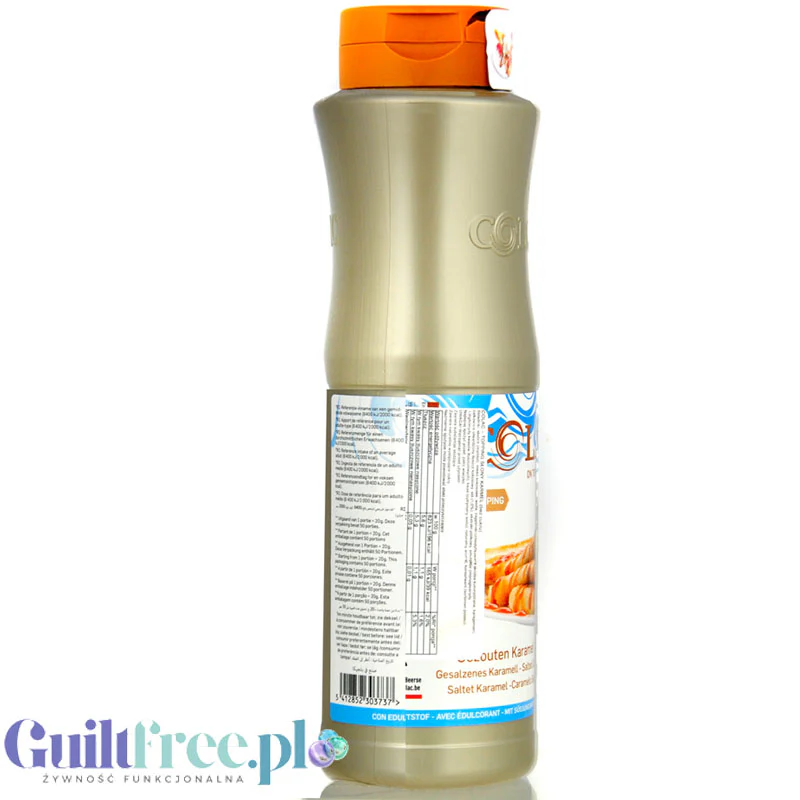 Colac Salted Caramel Topping 1kg - super gęsta wegańska polewa do lodów bez cukru, smak słony karmel - Image 3