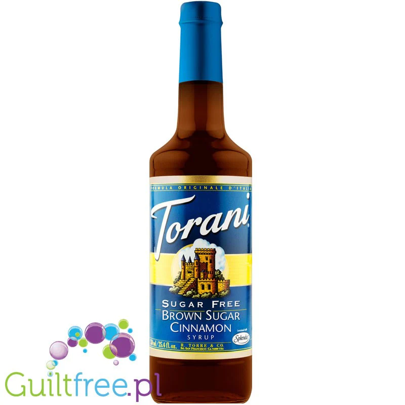 Torani Brown Sugar & Cinnamon 0,75L - syrop do kawy bez cukru o smaku Brązowy Cukier & Cynamon