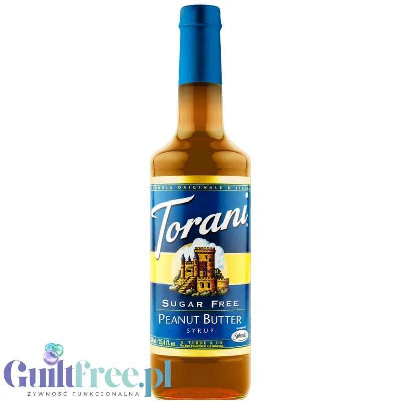 Torani Peanut Butter 0,75L - syrop do kawy bez cukru o smaku masła orzechowego