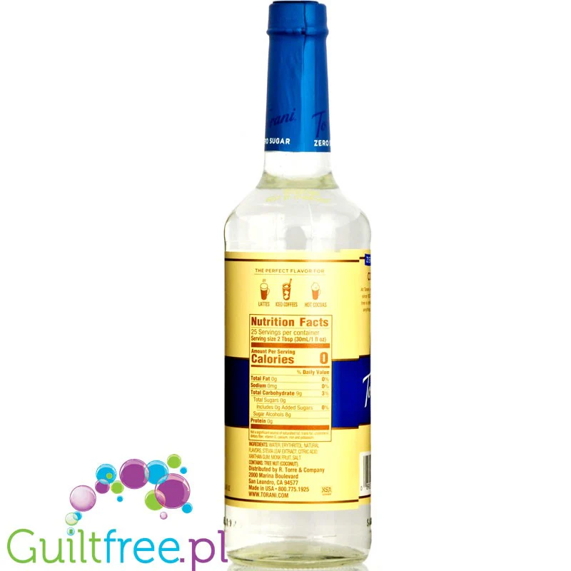 Torani Puremade Zero Coconut - syrop tylko z naturalnymi słodzikami - Image 2