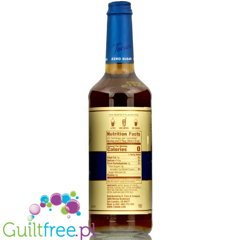 Torani Puremade Zero Hazelnut - syrop tylko z naturalnymi słodzikami - Image 3