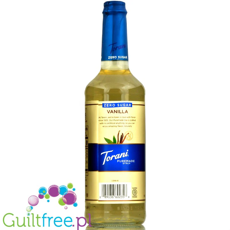 Torani Puremade Zero Vanilla - syrop tylko z naturalnymi słodzikami - Image 3