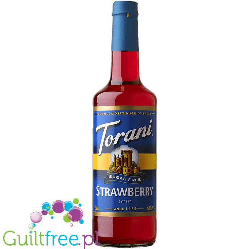 Torani Strawberry 0,75L - syrop do kawy bez cukru o smaku truskawkowym - Image 2