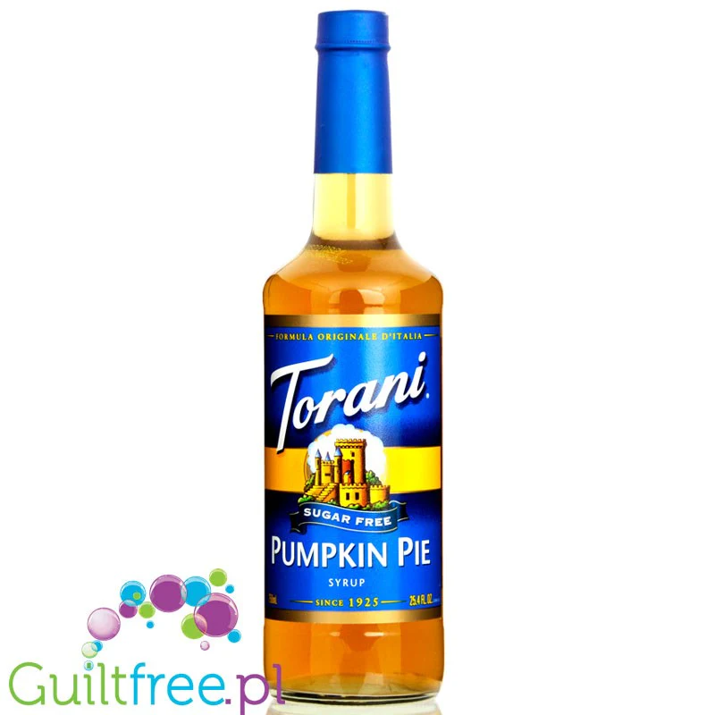 Torani Sugar Free Syrup, Pumpkin Pie 0,75L - syrop do kawy bez cukru i kalorii
