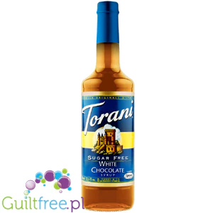 Torani White Chocolate 0,75L - syrop do kawy bez cukru o smaku Biała Czekolada - Image 2