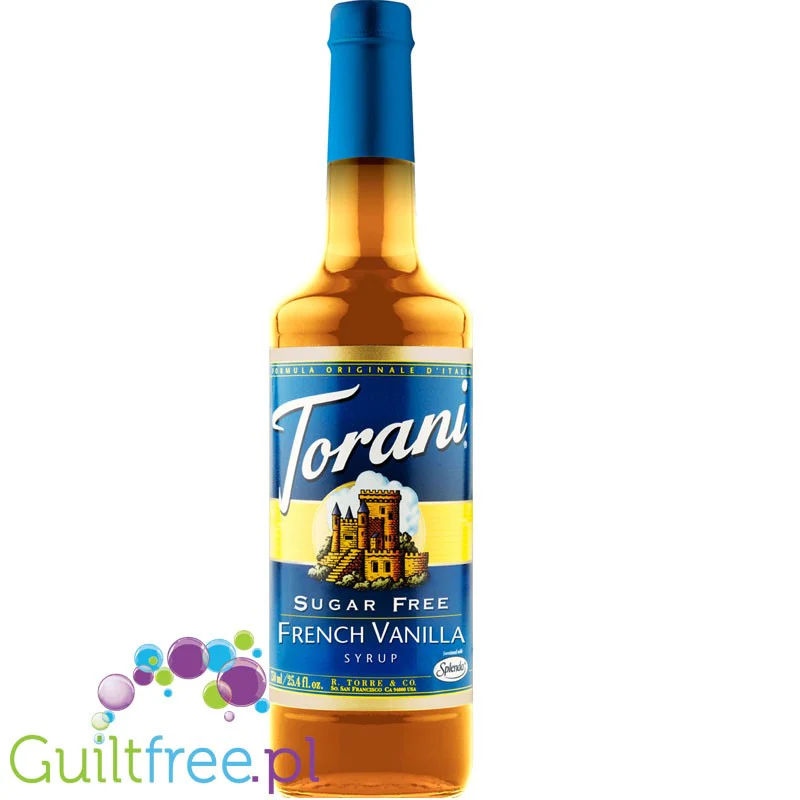 Torani French Vanilla 0,75L - syrop do kawy bez cukru i kalorii