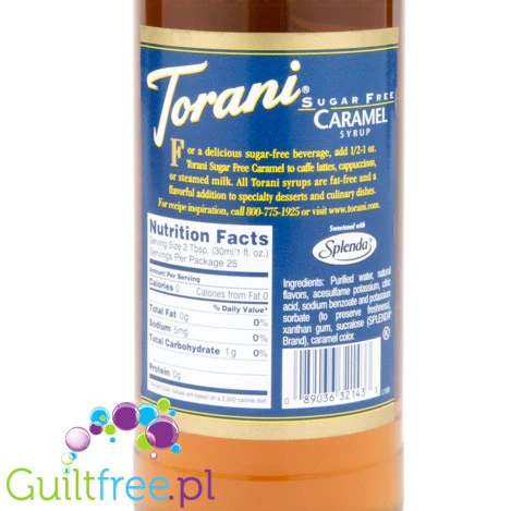 Torani Caramel 0,75L - syrop do kawy bez cukru o smaku karmelowym - Image 2