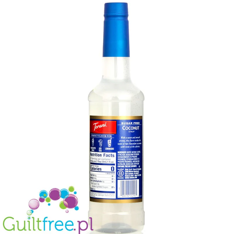 Torani Coconut 0,75L - syrop do kawy bez cukru o smaku kokosowym - Image 3
