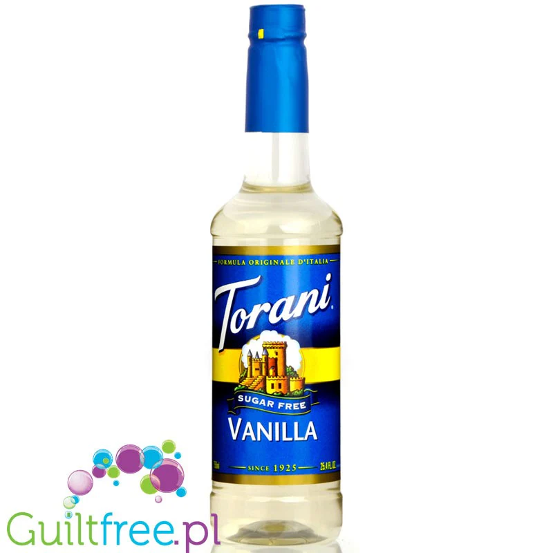 Torani Vanilla 0,75L - syrop do kawy bez cukru o smaku waniliowym