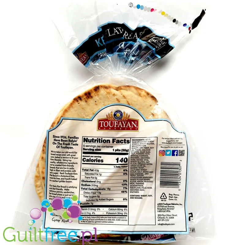 Toufayan Bakeries Keto Flat Bread - pity niskowęglowodanowe 140kcal & 7g białka - Image 2