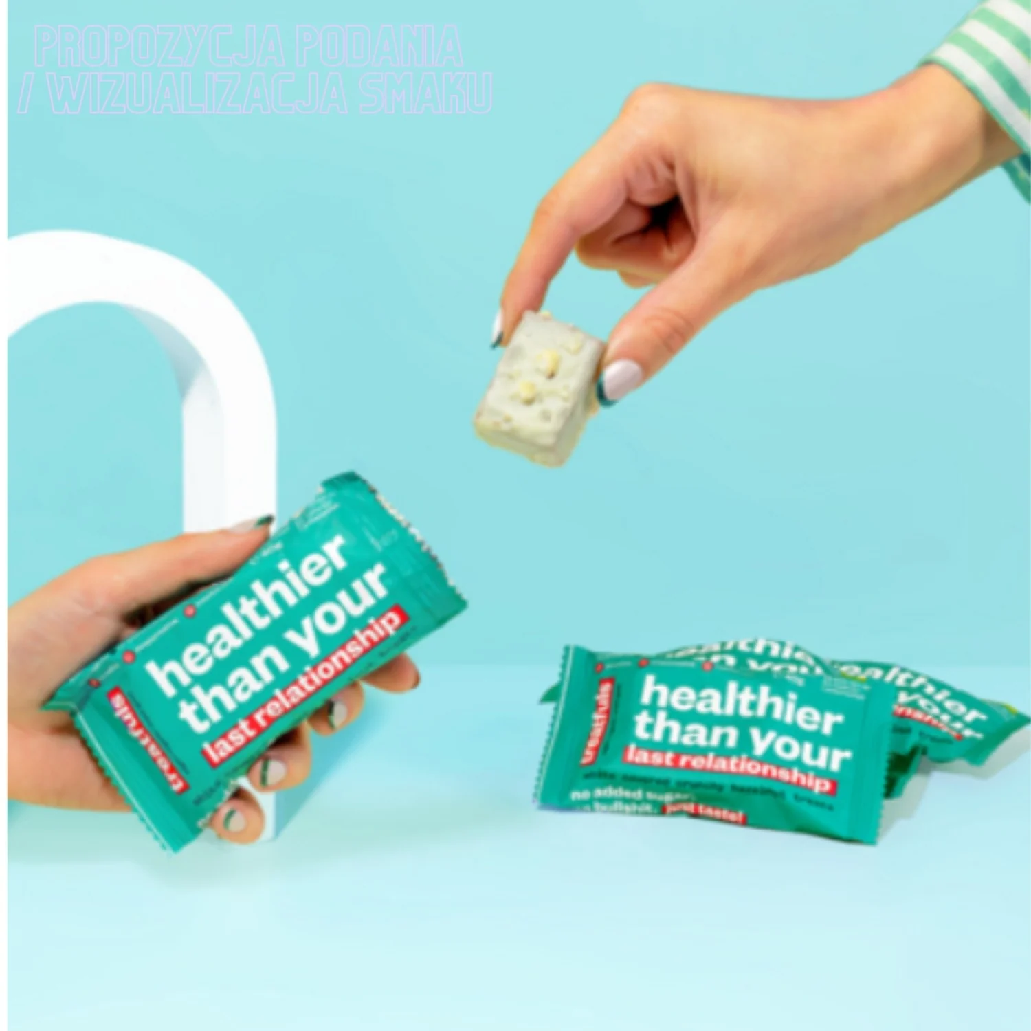 Treatfuls Healthier Than Your Last Relationship - wegański batonik organiczny z orzechami laskowymi i białą polewą z ksylitolem - Image 8