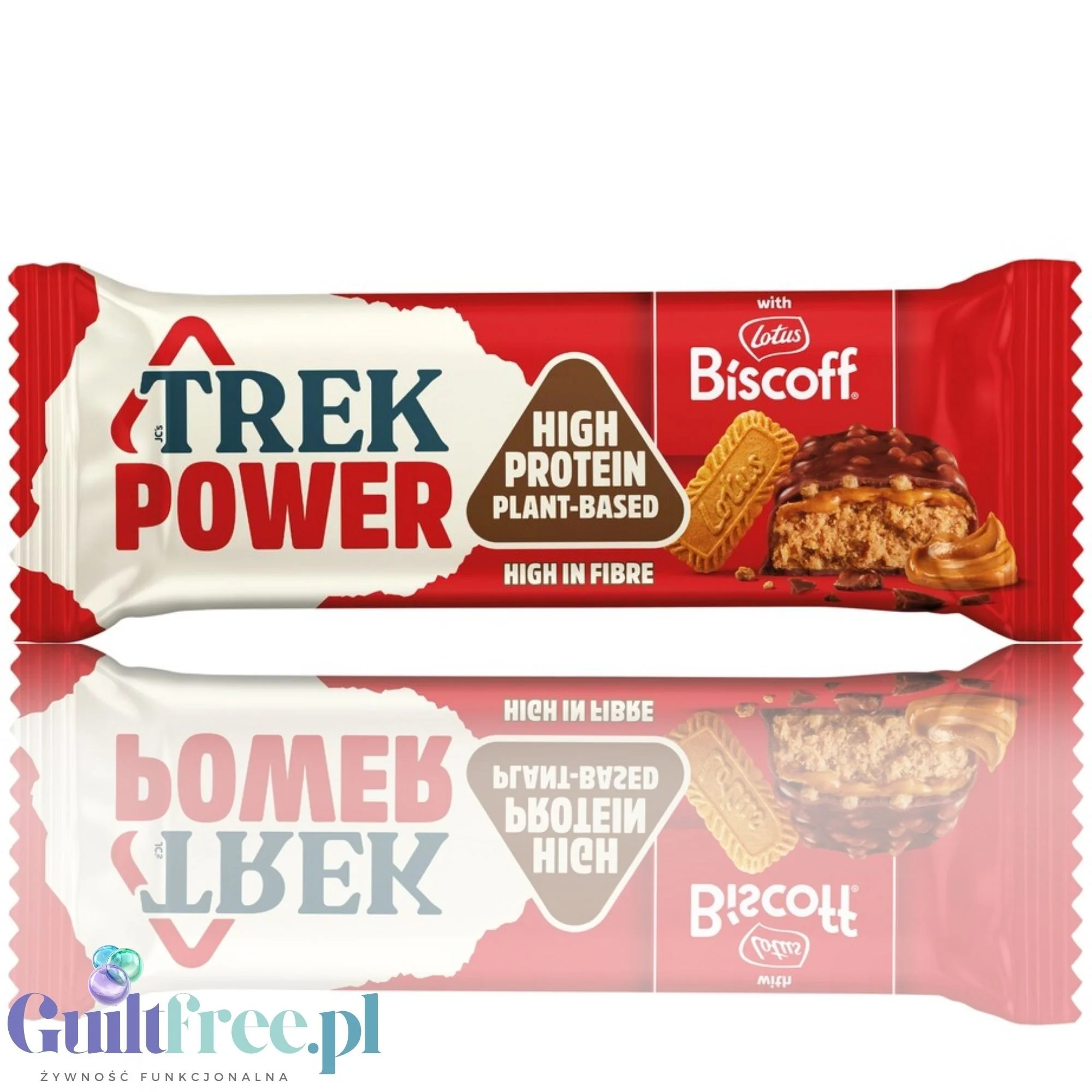 Trek Power Protein Bar Biscoff - wegański baton proteinowy 12g białka z prawdziwym kremem Biscoff