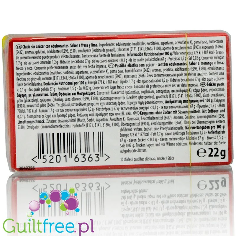 Trident Max Splash Strawberry Lime guma do żucia bez cukru - Image 2