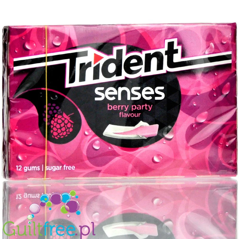 Trident Senses Berry Party guma do żucia bez cukru, Owoce Leśne
