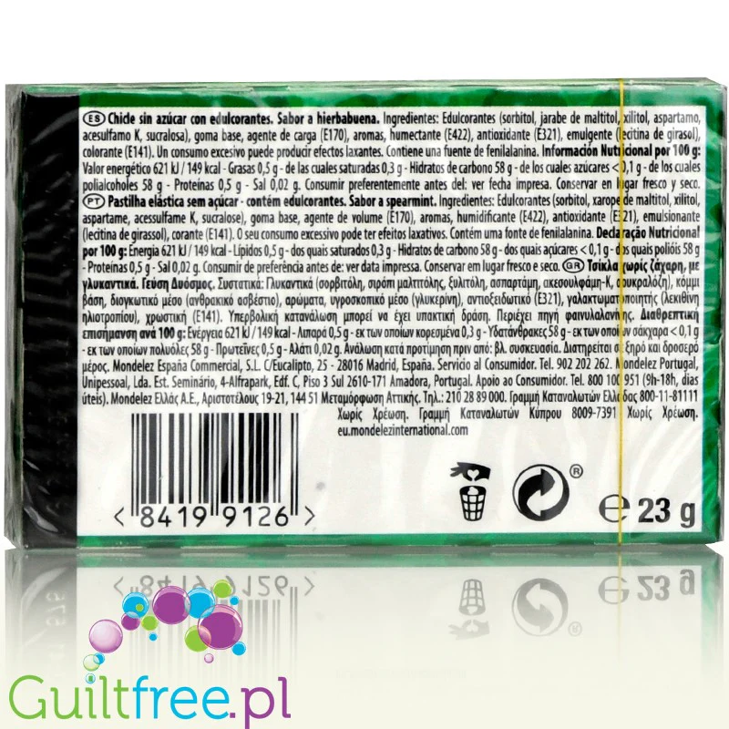 Trident Senses Rainforest Mint miętowa guma do żucia bez cukru - Image 2