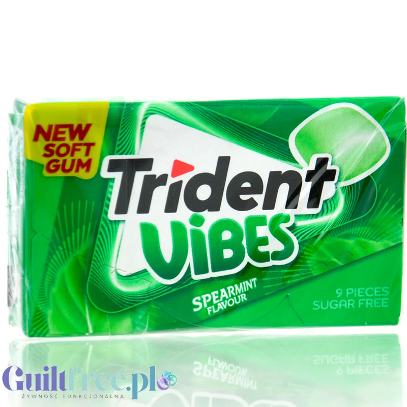 Trident Vibes Spearmint - miękka miętowa guma do żucia bez cukru, z ksylitolem