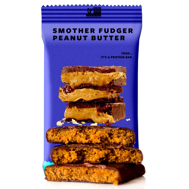 TRUBAR Smother Fudger Peanut Butter - wegański baton białkowy bez glutenu soi i słodzików - Image 2