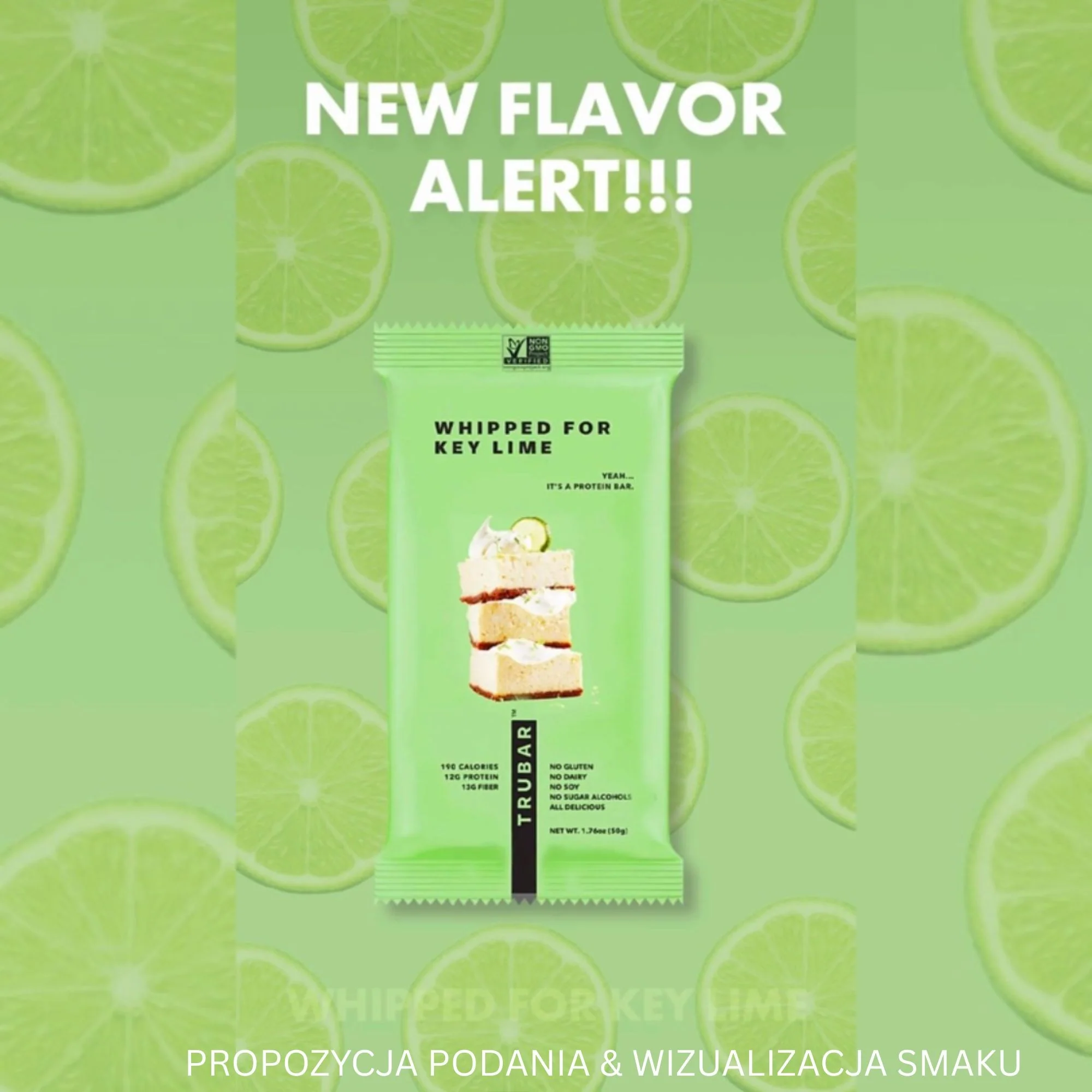 TRUBAR Whipped for Key Lime - wegański baton proteinowy bez soi, glutenu i słodzików - Image 10