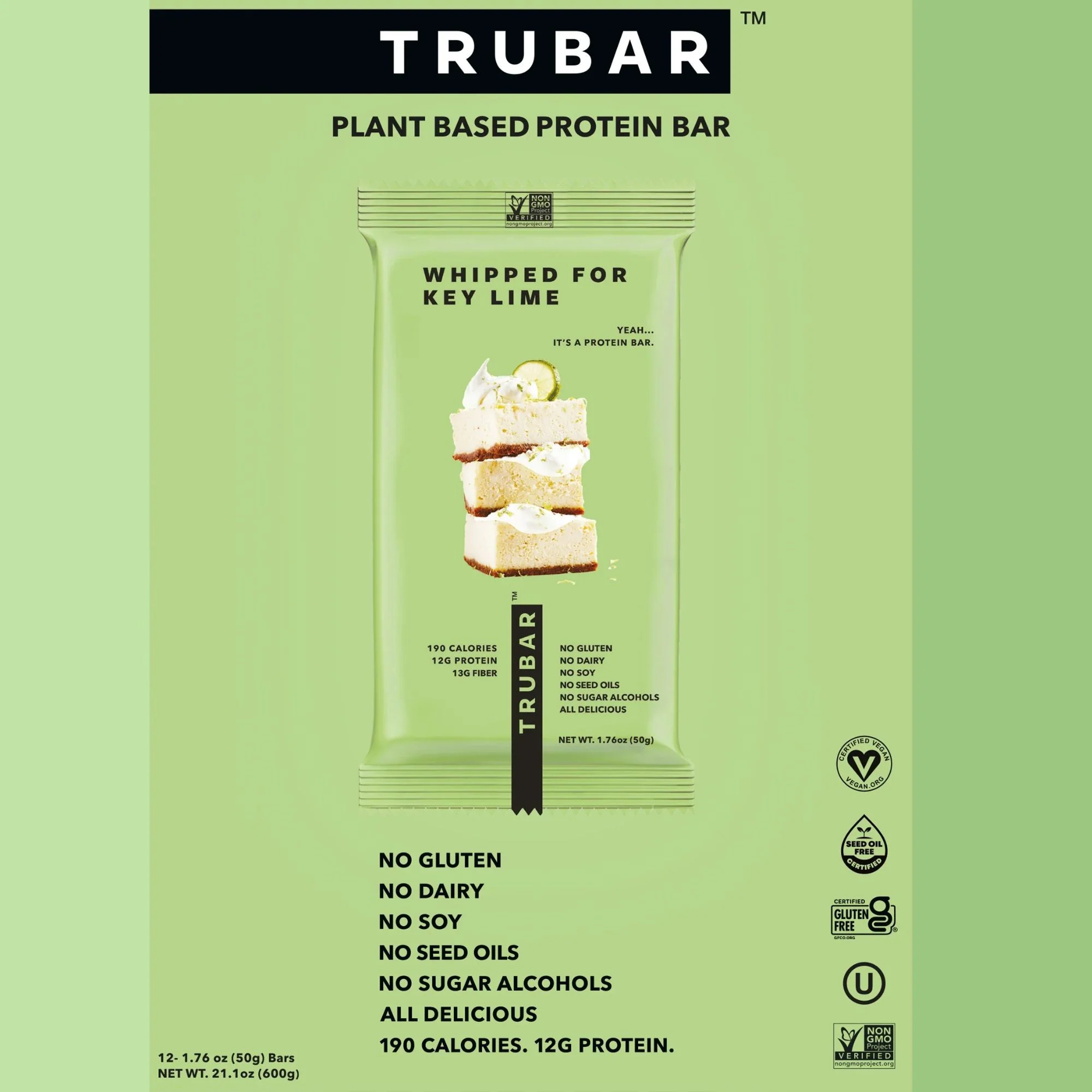 TRUBAR Whipped for Key Lime - wegański baton proteinowy bez soi, glutenu i słodzików - Image 5