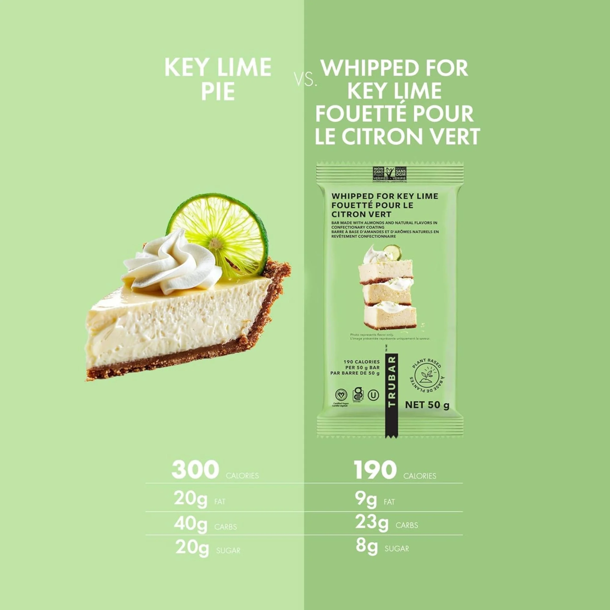 TRUBAR Whipped for Key Lime - wegański baton proteinowy bez soi, glutenu i słodzików - Image 6
