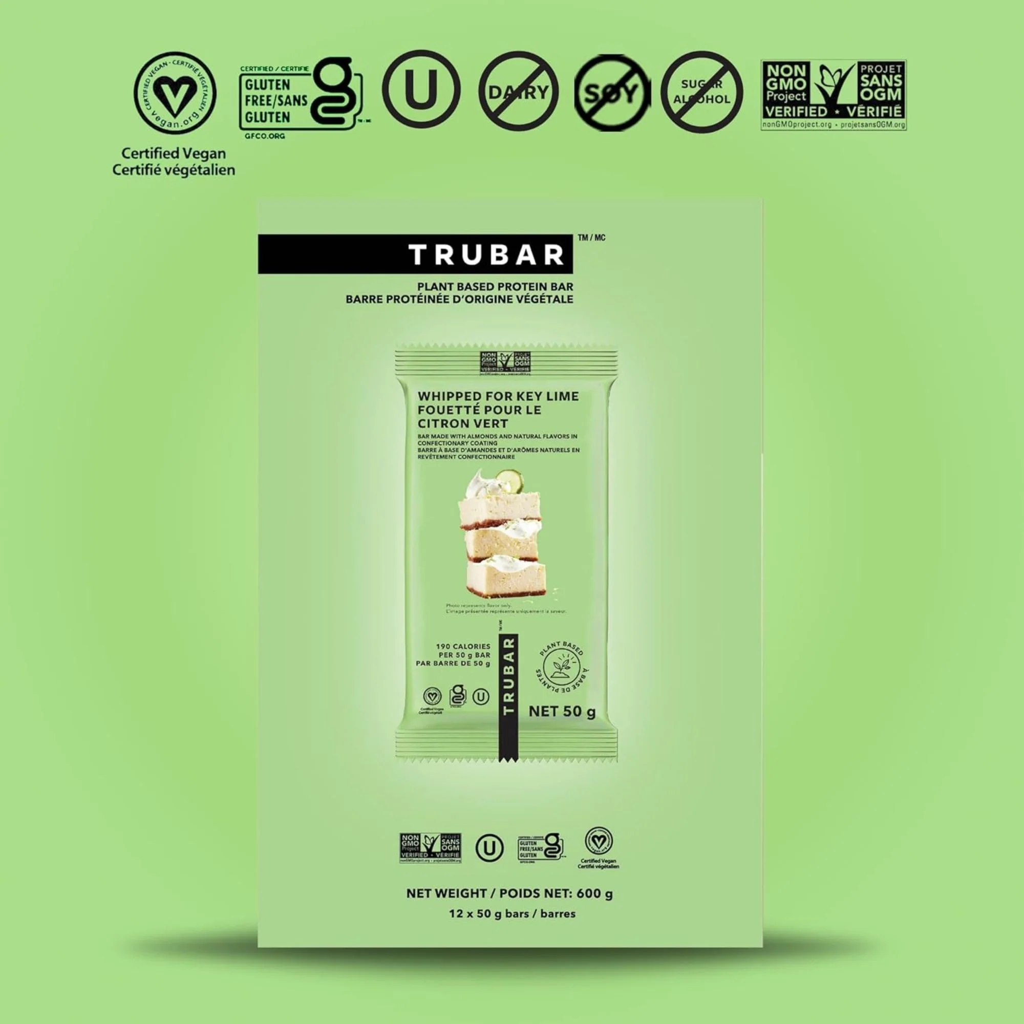 TRUBAR Whipped for Key Lime - wegański baton proteinowy bez soi, glutenu i słodzików - Image 8