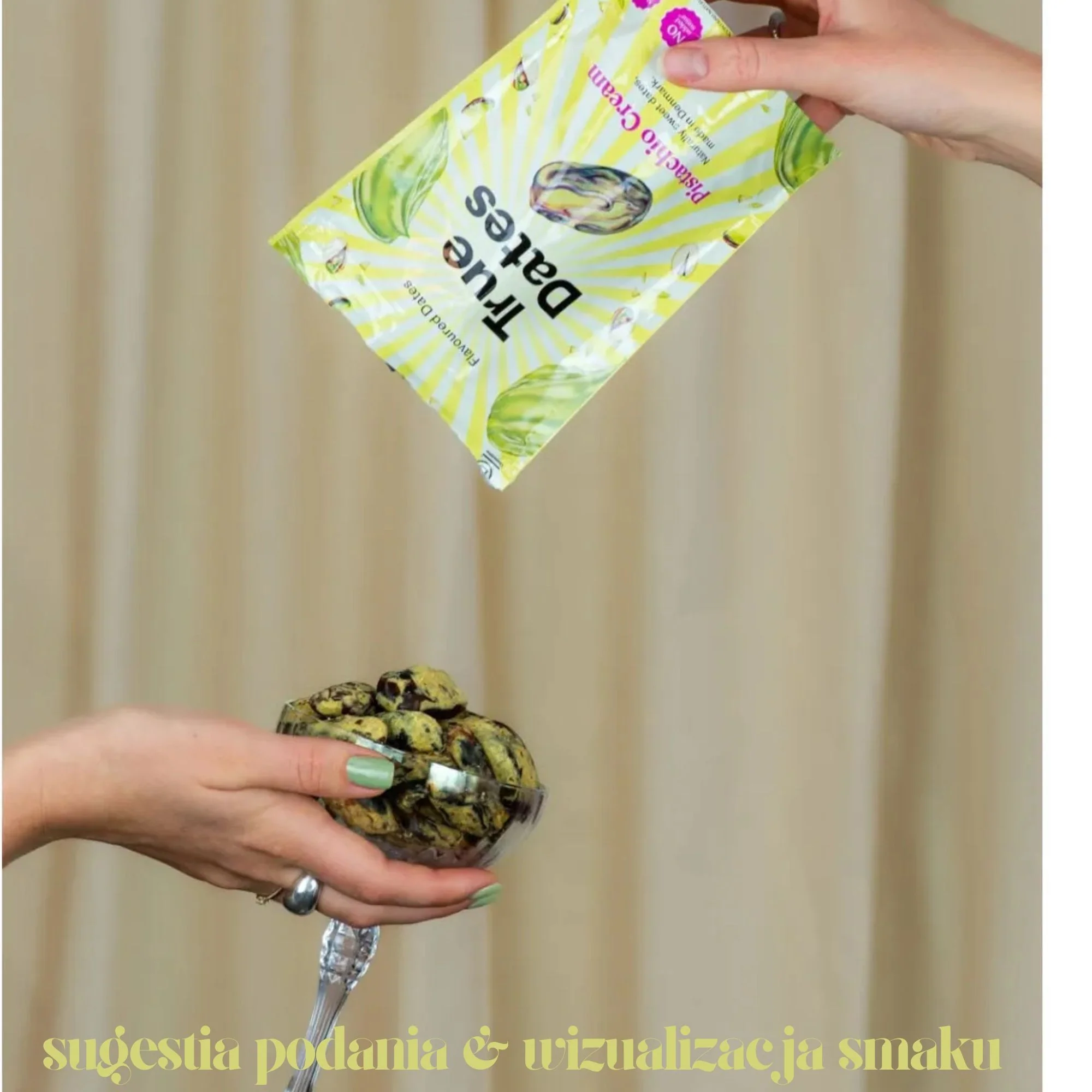 True Dates Pistachio Cream - daktyle nadziewane kremem pistacjowym bez dodatku cukru - Image 5