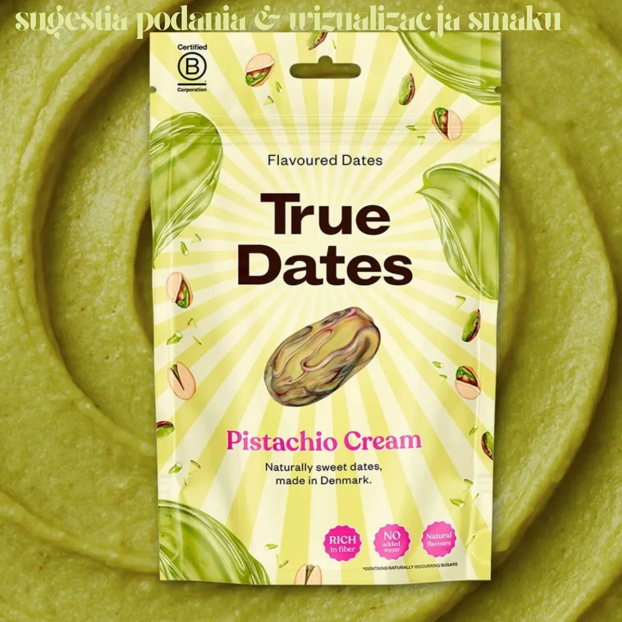 True Dates Pistachio Cream - daktyle nadziewane kremem pistacjowym bez dodatku cukru - Image 7