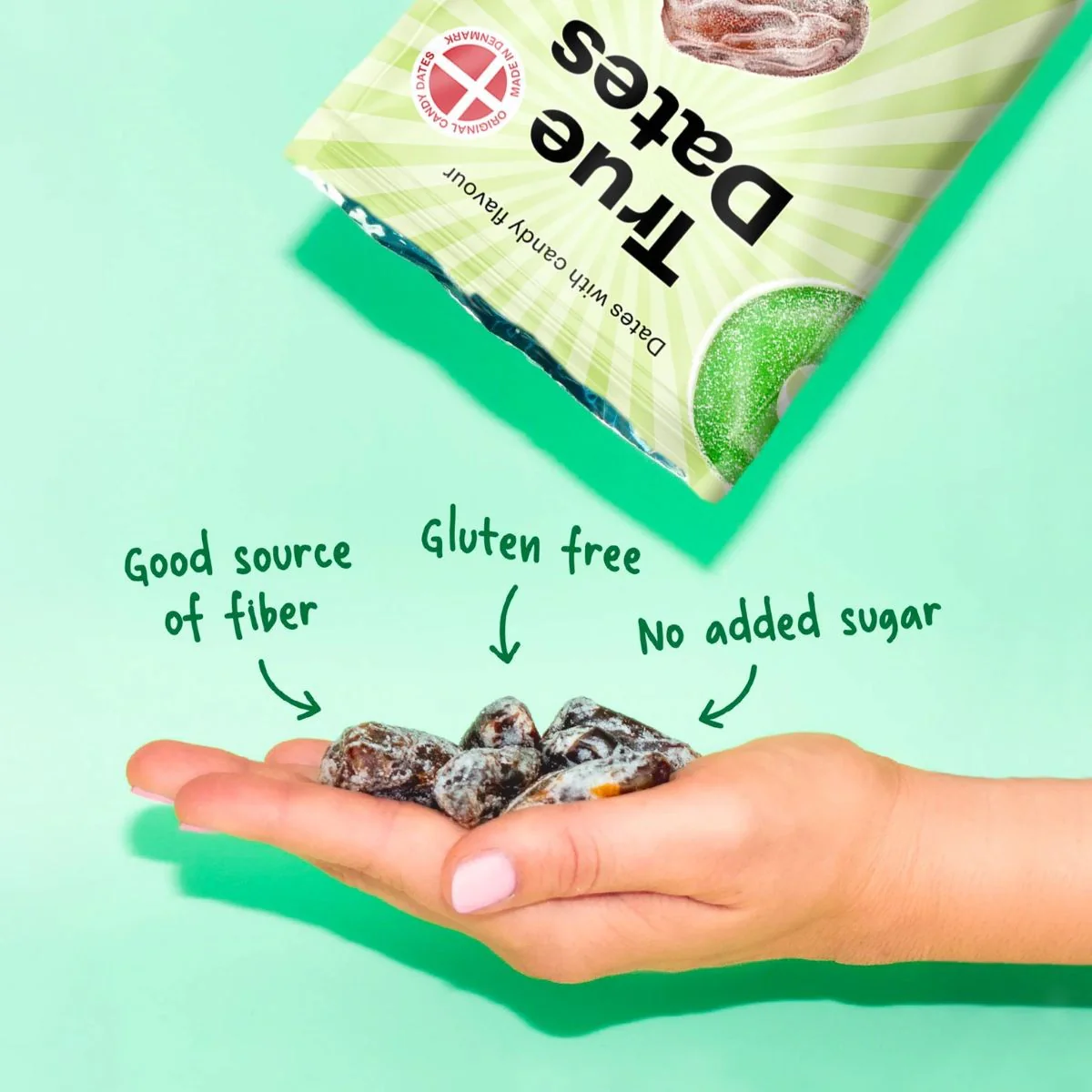 True Dates Sour Apple - naturalne daktyle bez dodatku cukru o smaku kwaśnego jabłka - Image 2