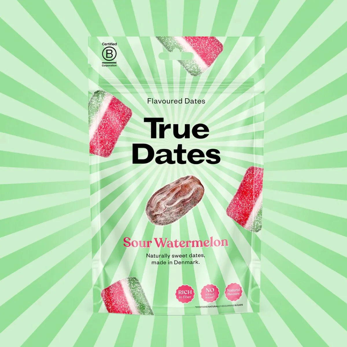True Dates Sour Watermelon - naturalne daktyle bez dodatku cukru o smaku kwaśnego arbuza - Image 3