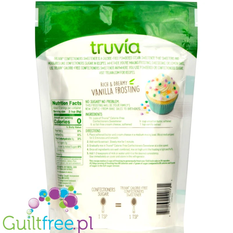 Truvia Stevia Confectioners - odpowiednik cukru pudru zero kcal - Image 2