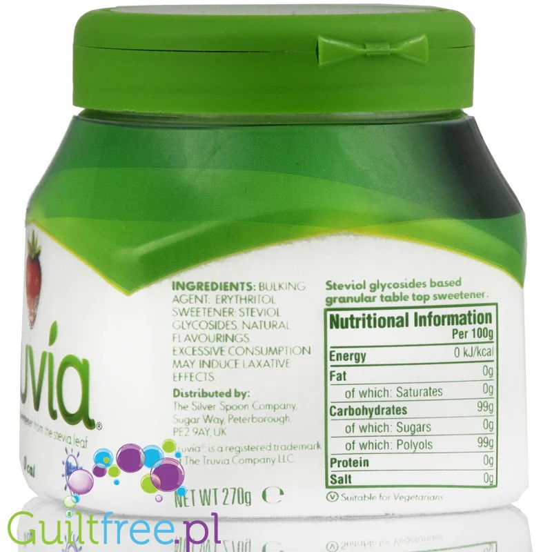 Truvia Stevia Leaf 270g UK -  naturalny słodzik w kryształkach 0kcal ze stewią i erytrytolem - Image 6