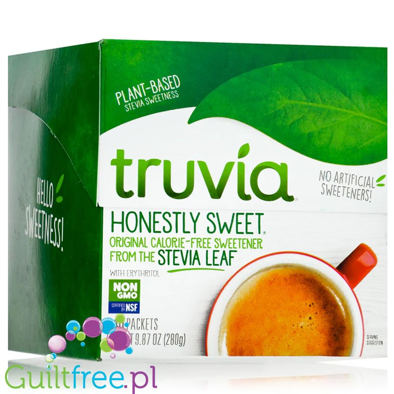 Truvia Stevia Leaf - 140 saszetek - słodzik w saszetkach ze stewią i erytrytolem