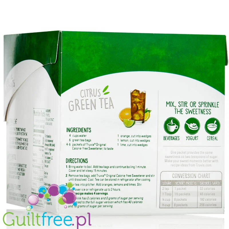 Truvia Stevia Leaf - 140 saszetek - słodzik w saszetkach ze stewią i erytrytolem - Image 2