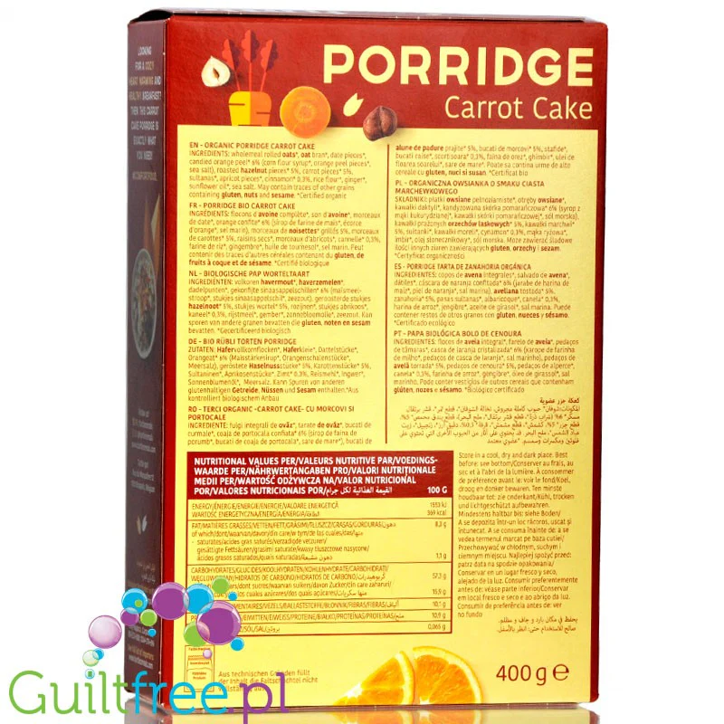 Turtle Porridge Carrot Cake - organiczna owsianka bez dodatku cukru - Image 3