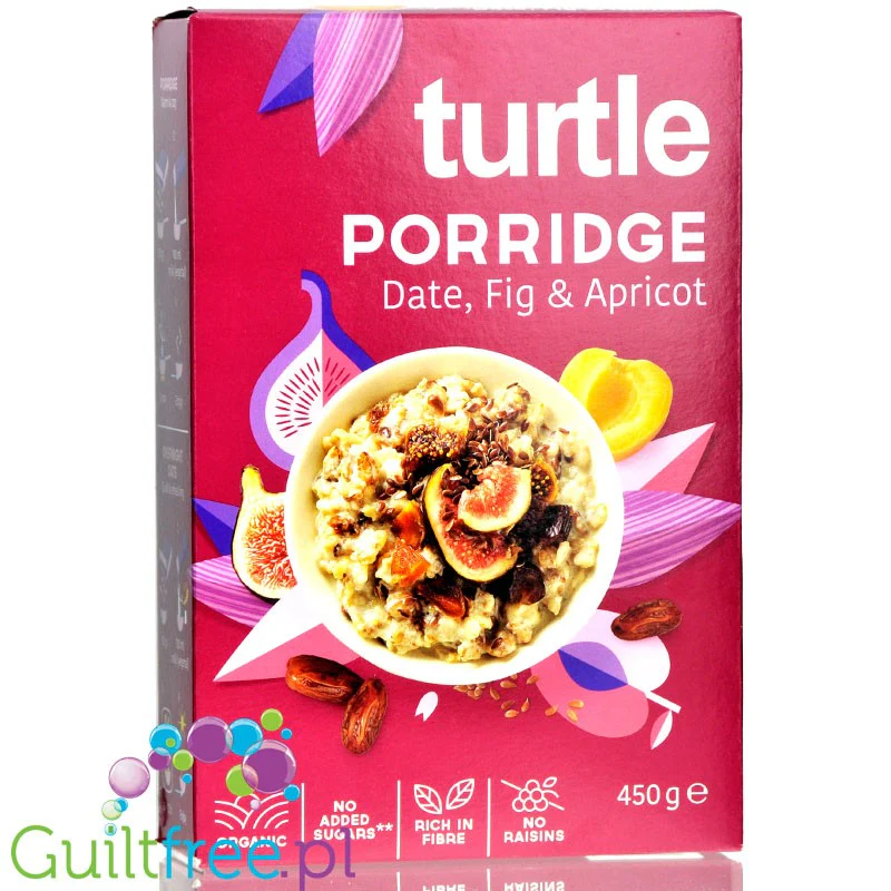 Turtle Porridge Date, Fig & Apricot - organiczna owsianka bez dodatku cukru