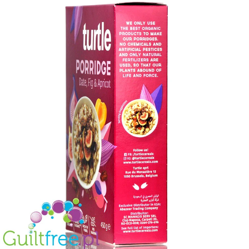 Turtle Porridge Date, Fig & Apricot - organiczna owsianka bez dodatku cukru - Image 2