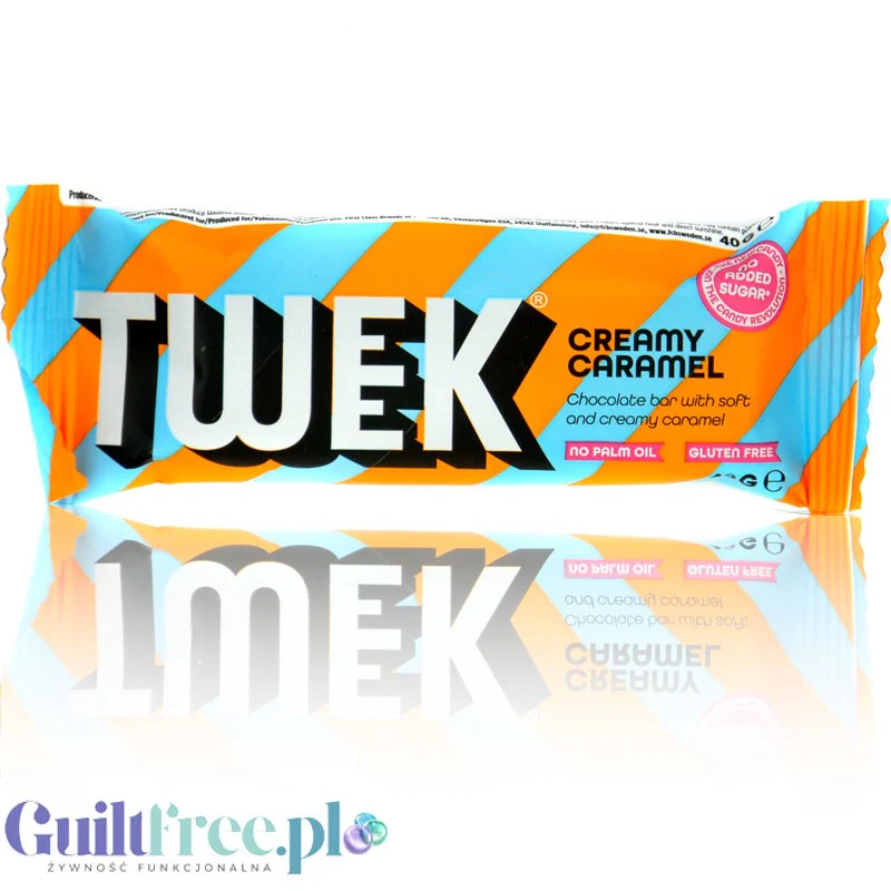 Tweek Creamy Caramel Bar - miękki baton bez cukru i glutenu, Czekolada z karmelem