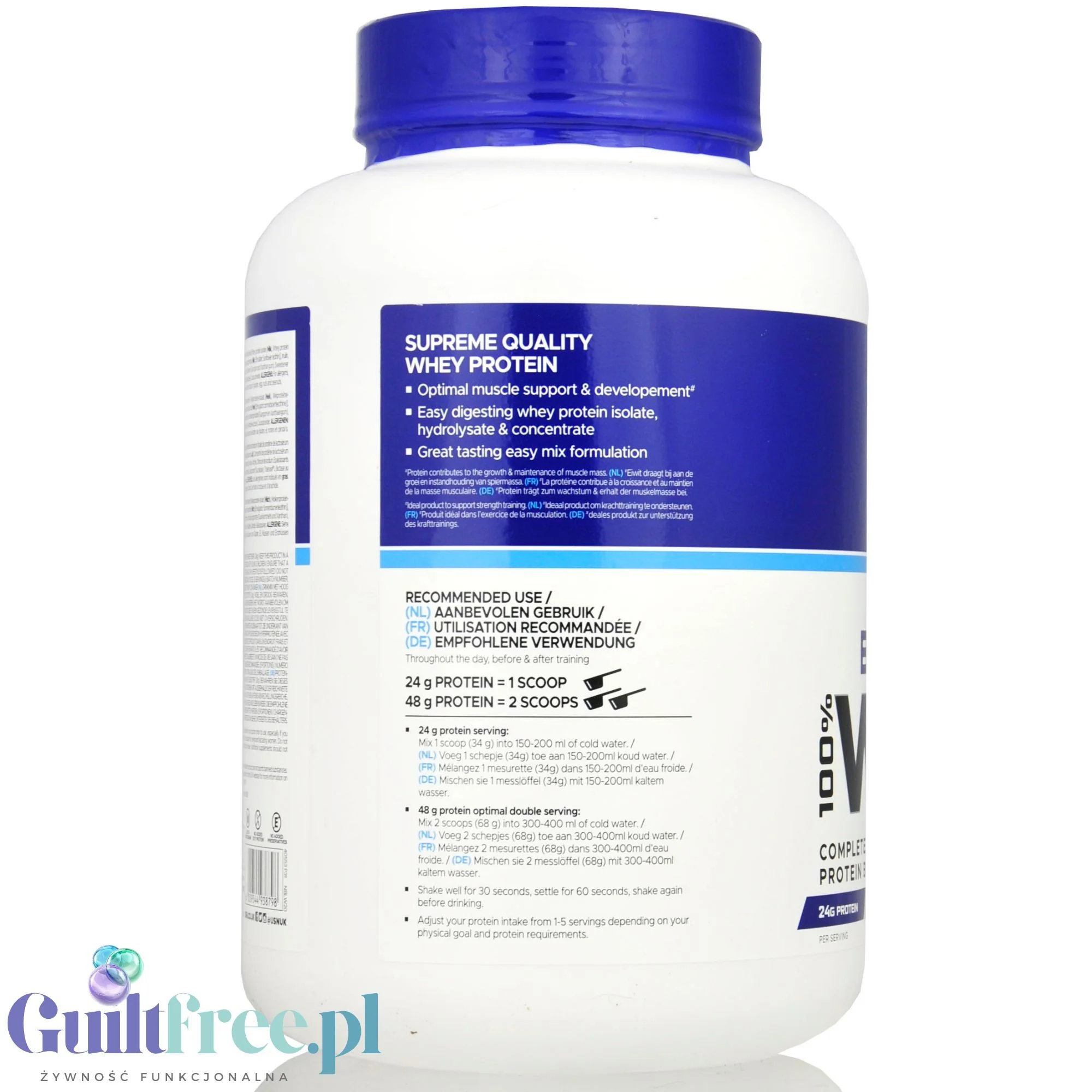 USN Blue Lab Whey Caramel Popcorn 2kg - odzywka białkowa WPI, WPC, WPH z Tolerase L - Image 3