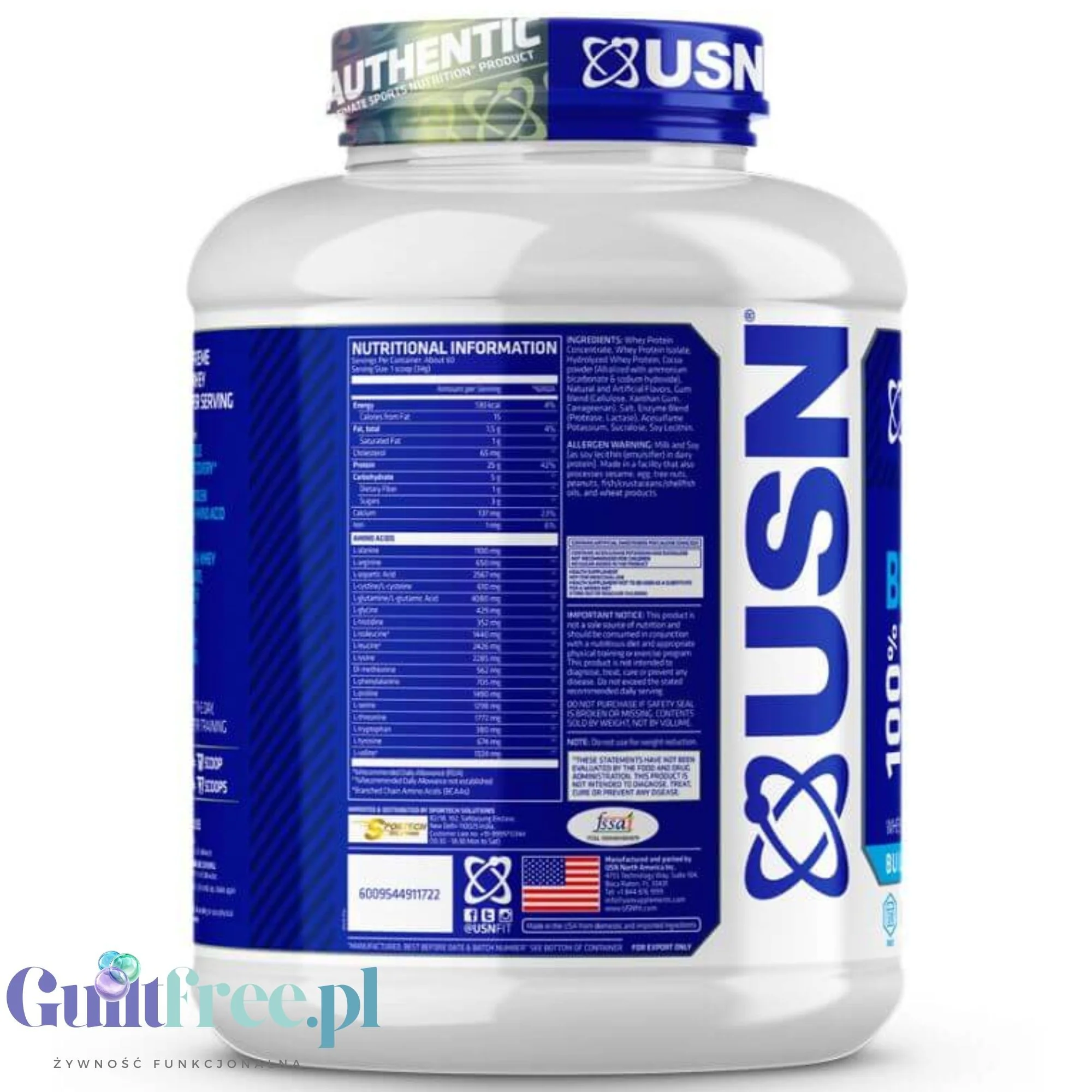 USN Blue Lab Whey Chocolate 2kg - odzywka białkowa WPI, WPC, WPH - Image 3