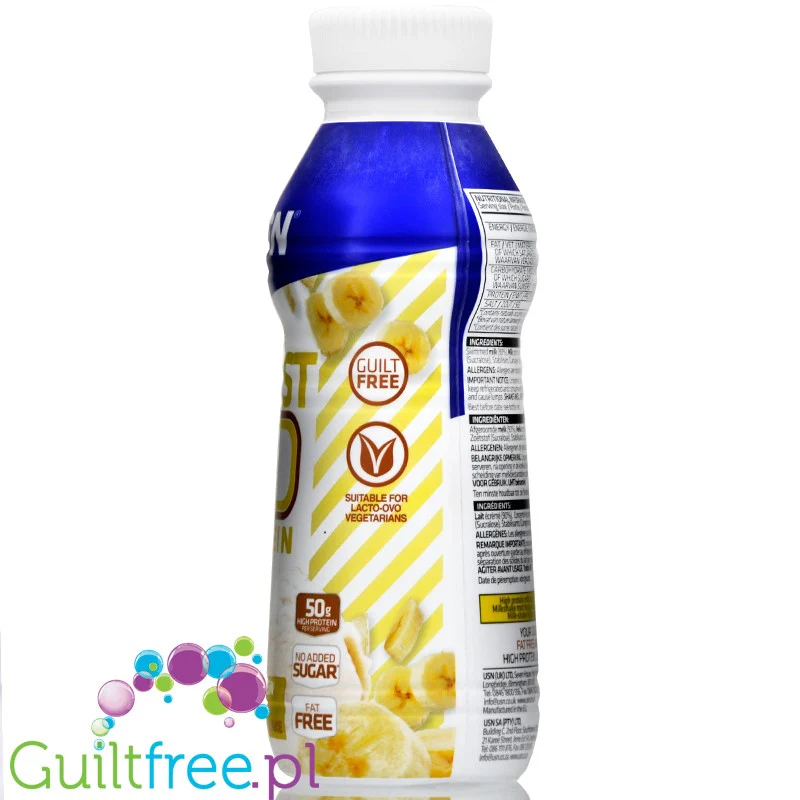 USN Trust 50 Banana - 50g białka, szejk proteinowy bez laktozy - Image 4