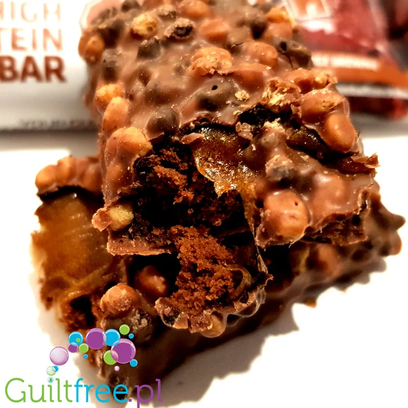 USN Trust Crunch Fudge Brownie - chrupiący baton białkowy z masą karmelową - Image 3