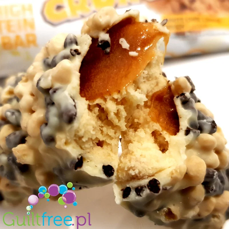 USN Trust Crunch White Chocolate Cookie Dough  - chrupiący baton białkowy z masą karmelową (Biała Czekolada & Masa Ciasteczkowa) - Image 2