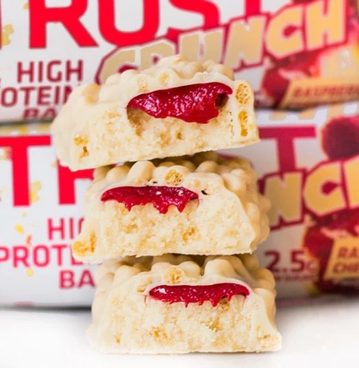 USN Trust Crunch Raspberry Cheesecake - chrupiący baton białkowy Biała Czekolada, Sernik & Maliny - Image 3