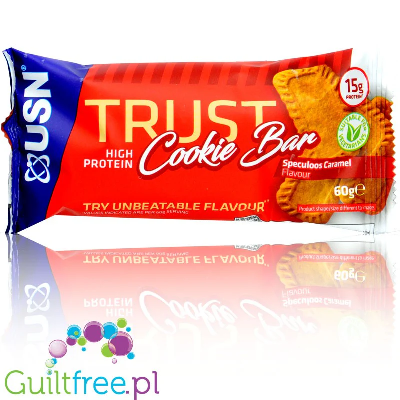 USN Trust Protein Cookie Bar Speculoos Caramel 16g białka & 229kcal - Image 5